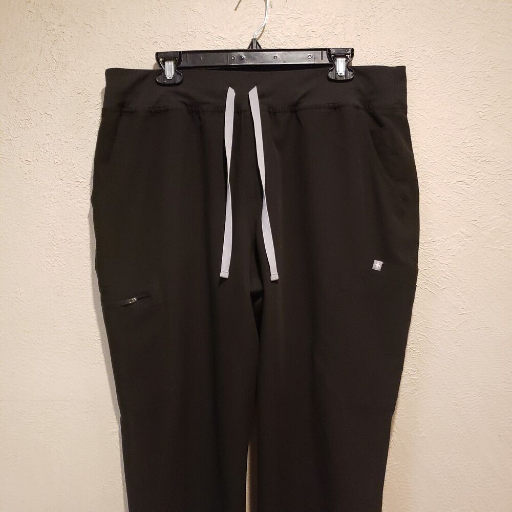 Figs Scrub Pants Men Size 2XL Black Heavy Duty Waistband Joggers Tech Collection - Picture 11 of 13